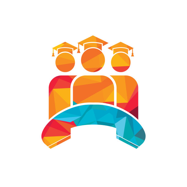 学生呼叫矢量标识设计模板。学生和手机图标标志。图片下载