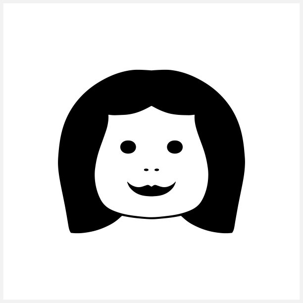 涂鸦女孩剪纸孤立。手绘艺术。《阿凡达》的人。模板矢量图库。每股收益10图片下载