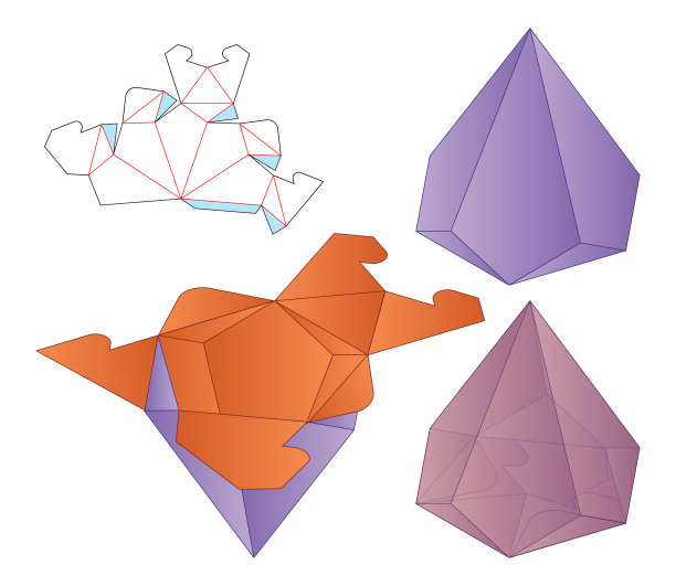 盒包装模切模板设计。三维模型图片下载