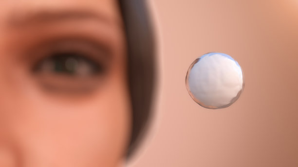 眼霜球与面部背景。图片下载