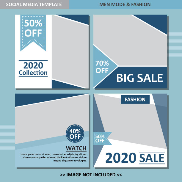 社交媒体手表销售模板设计图片下载