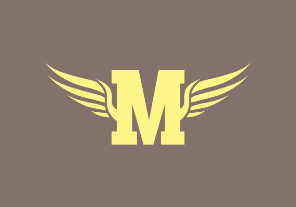 独特的形状与机翼设计的AM首字母图片下载