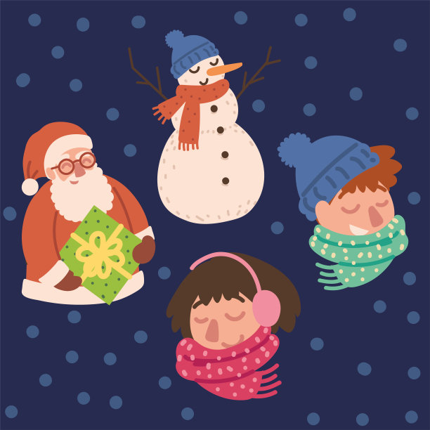 圣诞老人和人们图片下载