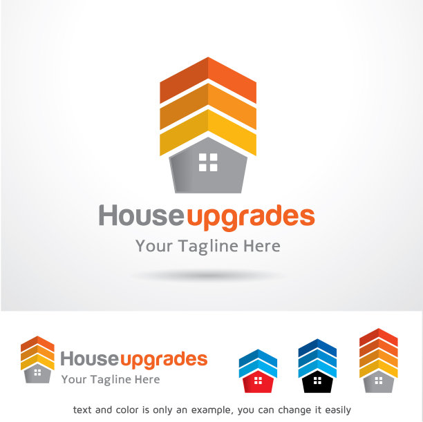 房屋升级标志模板图片下载