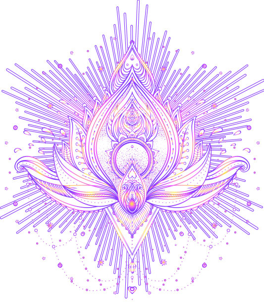 观赏荷花民族艺术图片下载