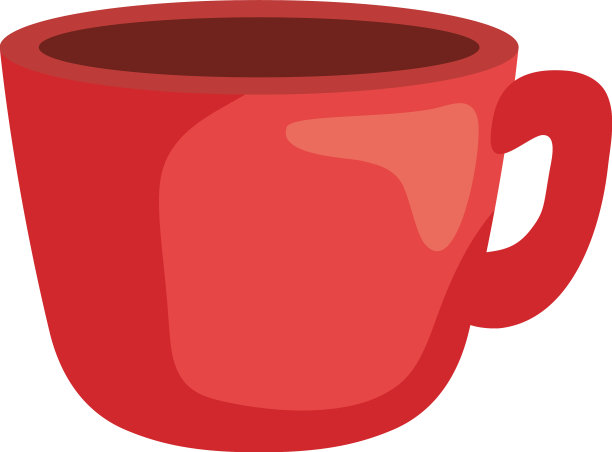 红色的咖啡杯图片下载