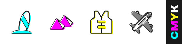 集冲浪板、埃及金字塔、救生衣和图片下载