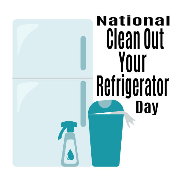 全国冰箱清理日，海报、横幅、传单或明信片的创意图片下载