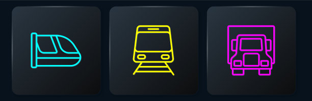 设直线火车和铁路货运卡车图片下载