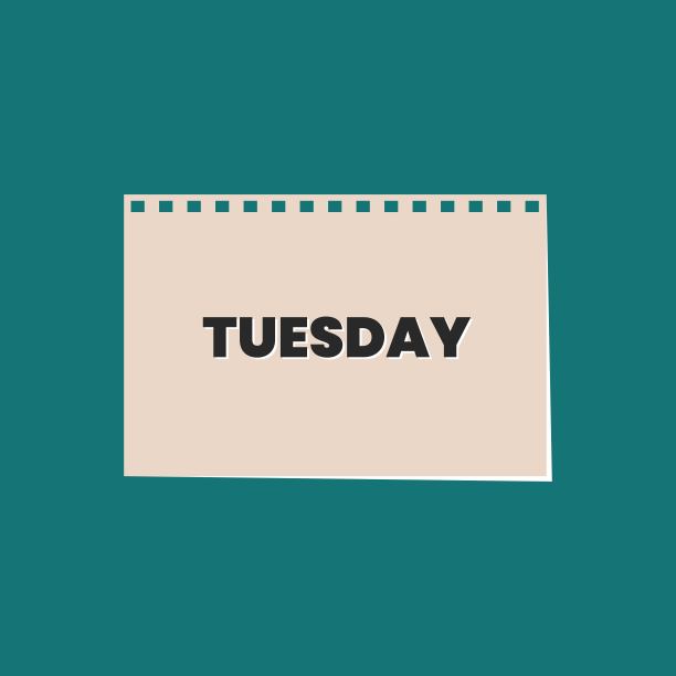 星期二印刷文本日历背景图片下载