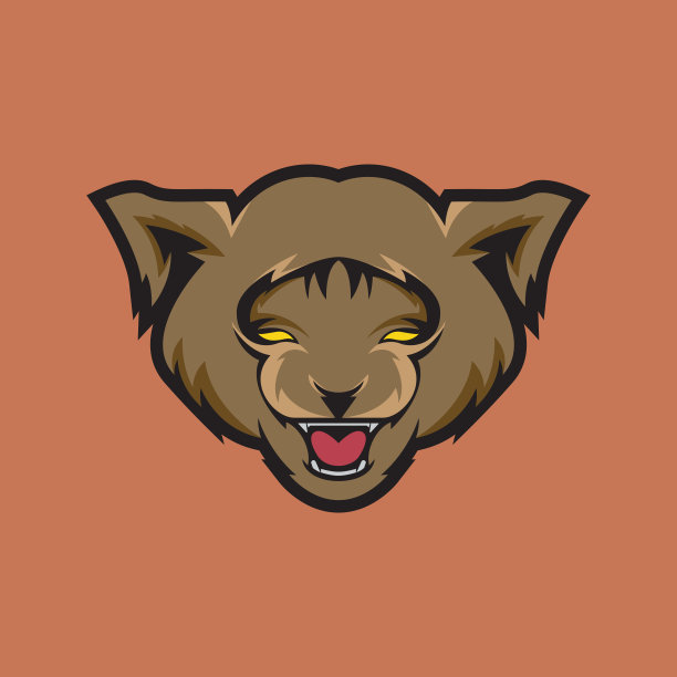 吉祥物矢量插图的猫的头图片下载