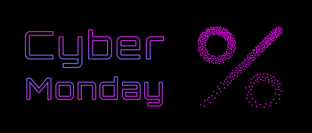 网络星期一销售概念横幅。80 - 90年代时尚风格设计模板图片下载