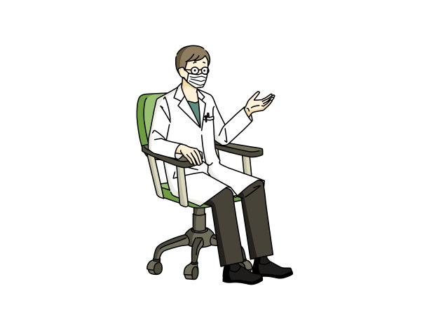 男医生坐在椅子上聊天图片下载