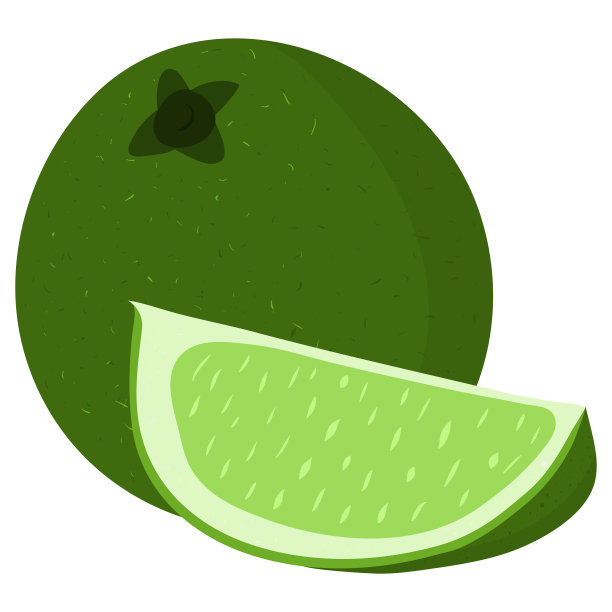 彩色石灰卡通插图。农业市场的产品。图片下载