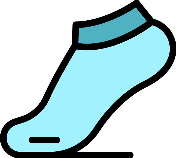 足球袜子图标颜色轮廓图片下载