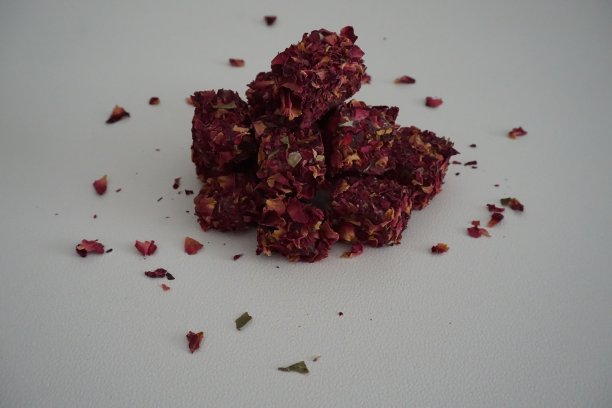 玫瑰喜悦，lokum，土耳其喜悦，彩色零食，糖果，餐饮，治疗，lokum股票照片图片下载