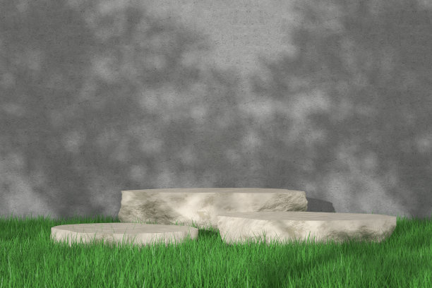 毛坯石混凝土基座、基座、展台、展览舞台、草坪区、产品展示图片下载