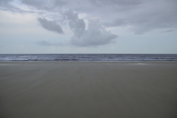 杰基尔岛的灰色天空和荒芜海滩图片下载