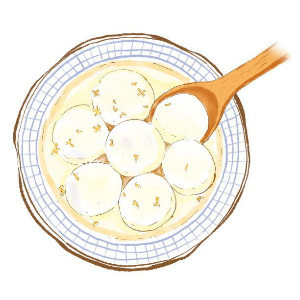 立冬大雪元宵节汤圆桂花素材图片