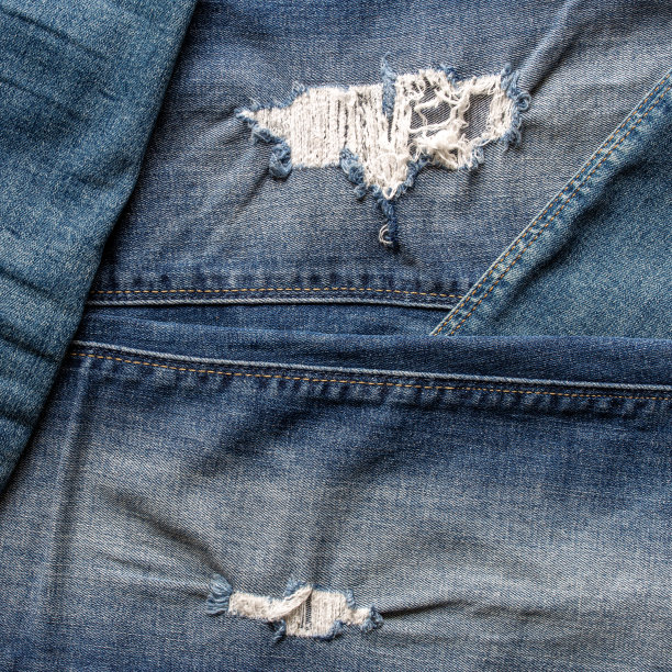 纹理的蓝色牛仔裤牛仔布背景图片下载