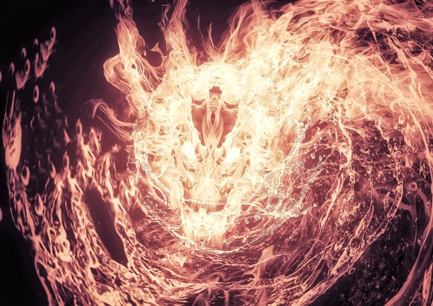 火龙旋转的插图图片下载