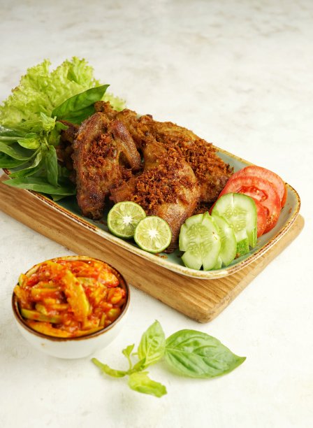 印尼炒鸭。图片下载