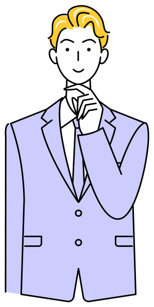 可爱的男人穿着西装积极思考解决方案矢量插图图片下载