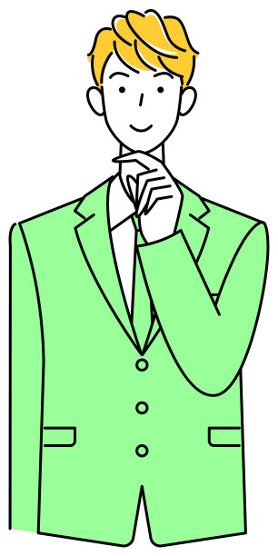 可爱的男人穿着西装积极思考解决方案矢量插图图片下载