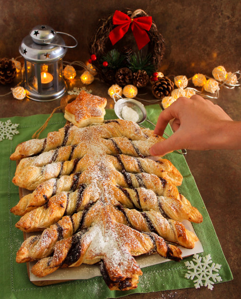 酥皮圣诞树图片下载