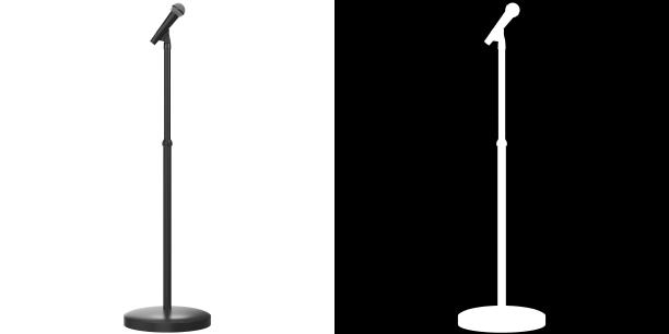 圆形底座上的麦克风图片下载