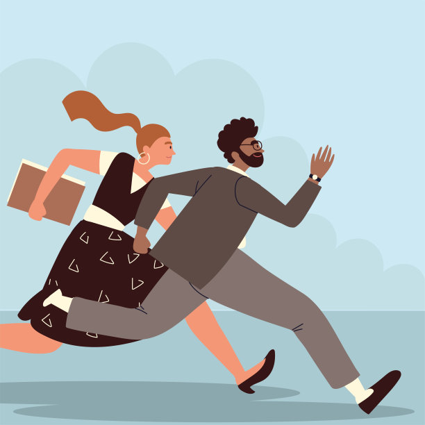 快乐的商人跑图片下载