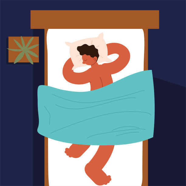 睡在床上的人图片下载