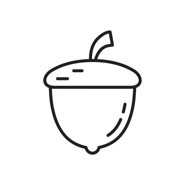 橡子线性图标图片下载