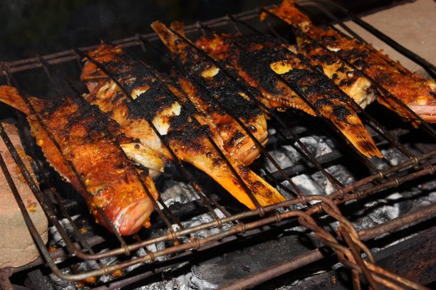 整个红鲷鱼晚餐库存照片图片下载