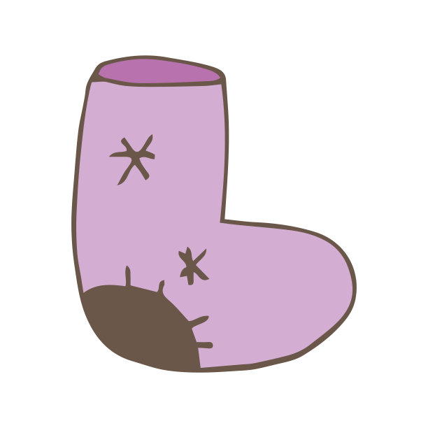 向量供应新的一年，围巾，毛衣，毡靴，手套，花环图片下载