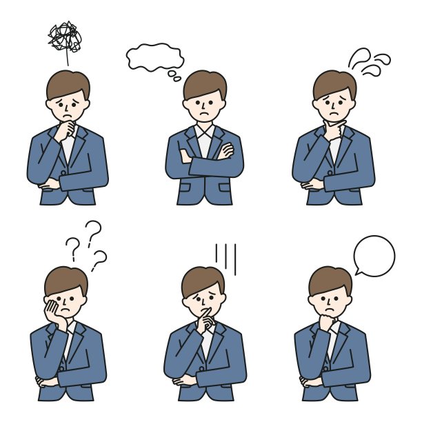 简单线条商人说明图片下载