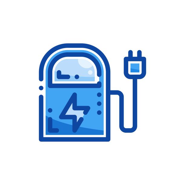 充电器填充线风格图标隔离在白色背景图片下载