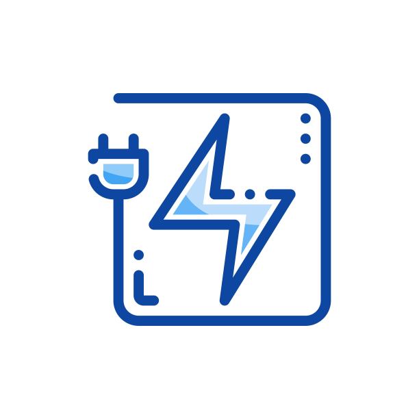 充电器填充线风格图标隔离在白色背景图片下载