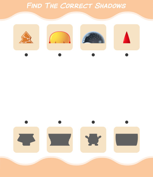 找到正确的卡通圣诞阴影。搜索与匹配游戏。学龄前儿童和幼儿的教育游戏图片下载