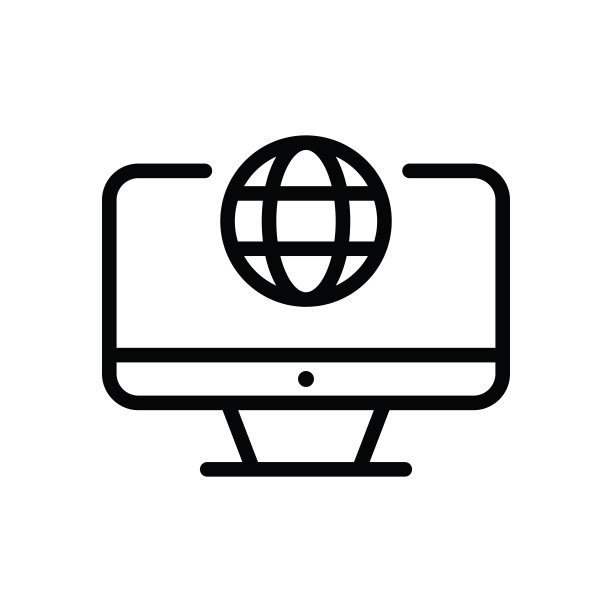电脑网络线性图标图片下载