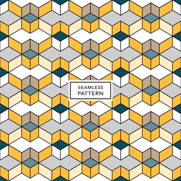 盖模板设计与多色几何图案图片下载