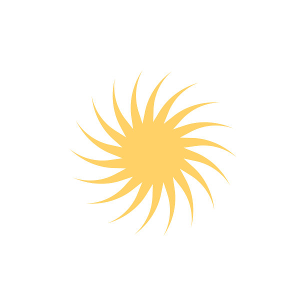 闪耀点缀圆花抽象标志设计图片下载