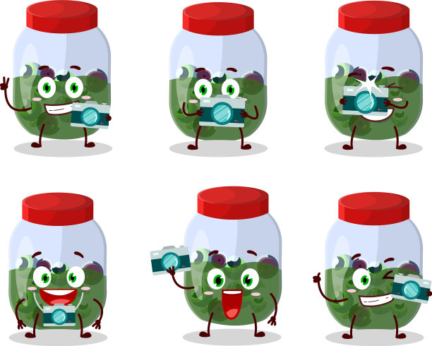 摄影师专业表情符号与眼球在一起图片下载