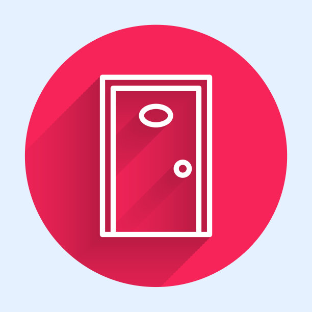 白线酒店走廊，已关闭编号图片下载