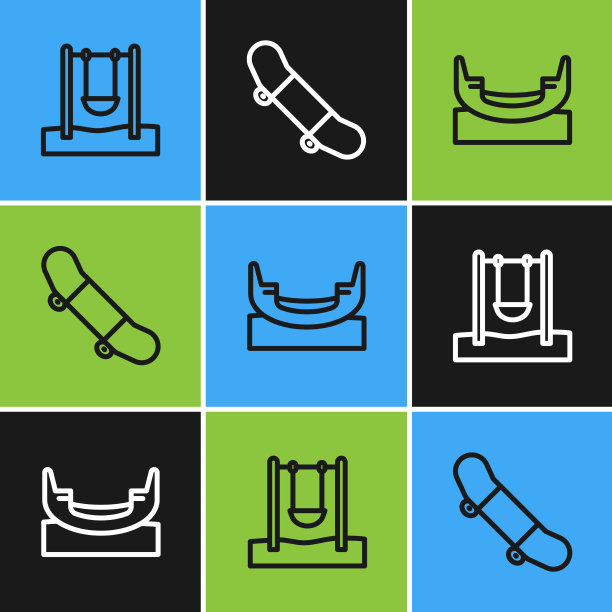 设线秋千船秋千和滑板技巧图片下载