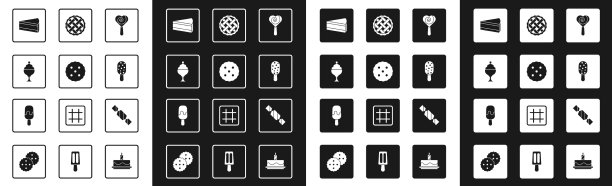 把棒棒糖饼干或饼干冰淇淋放在碗里图片下载
