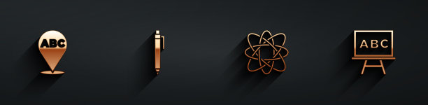 设置字母笔原子和黑板图标用图片下载