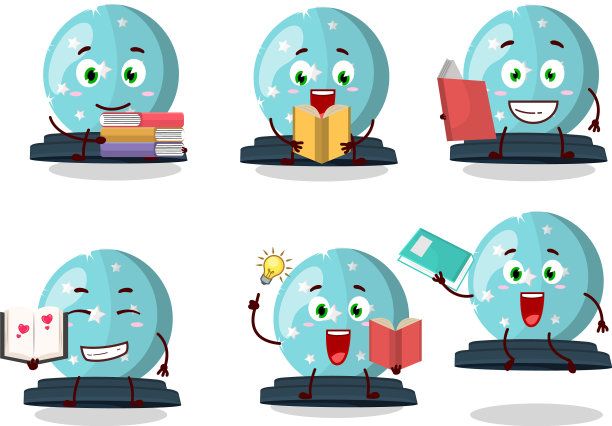 一幅神奇水晶球卡通人物的图片图片下载