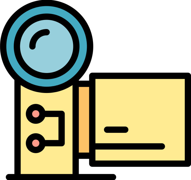 音乐相机图标彩色轮廓图片下载