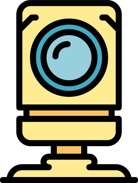 表摄像机图标颜色轮廓图片下载